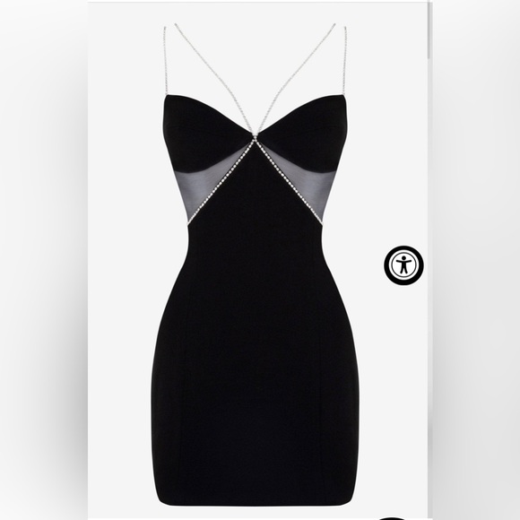 Heiress Beverly Hills Diamanté black mini dress - Picture 2 of 6